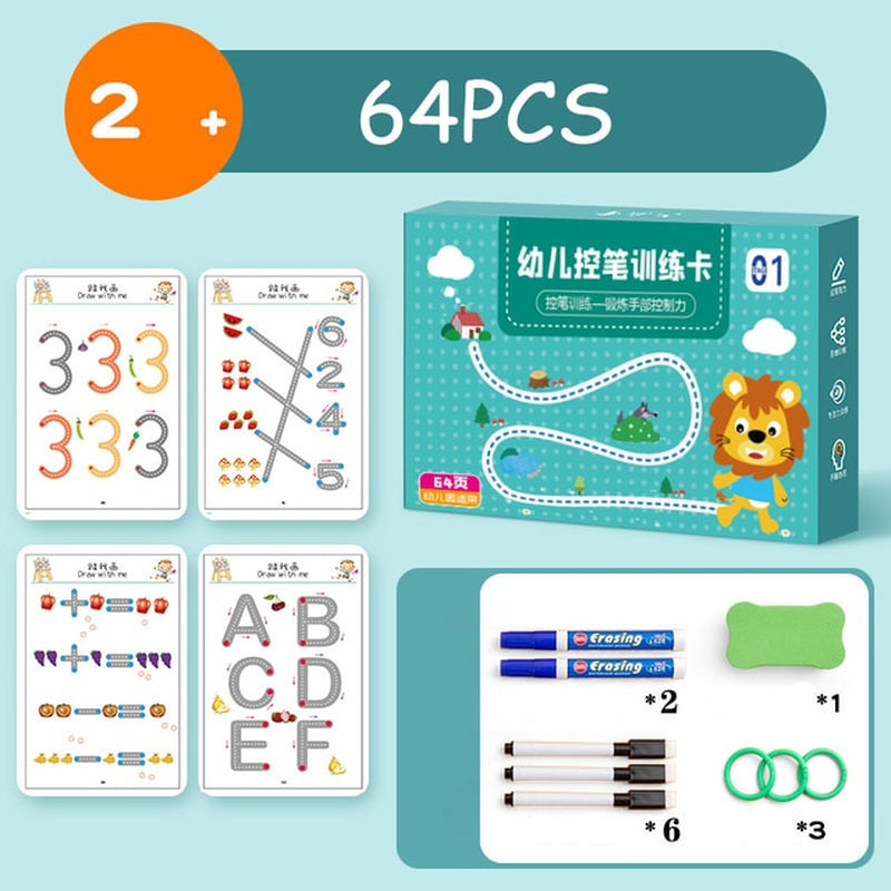 Children Montessori Drawing Toy Math Match Game Set - Toddler Learning Activities Educational Toy