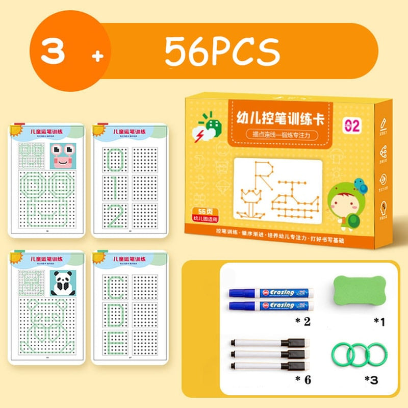 Children Montessori Drawing Toy Math Match Game Set - Toddler Learning Activities Educational Toy