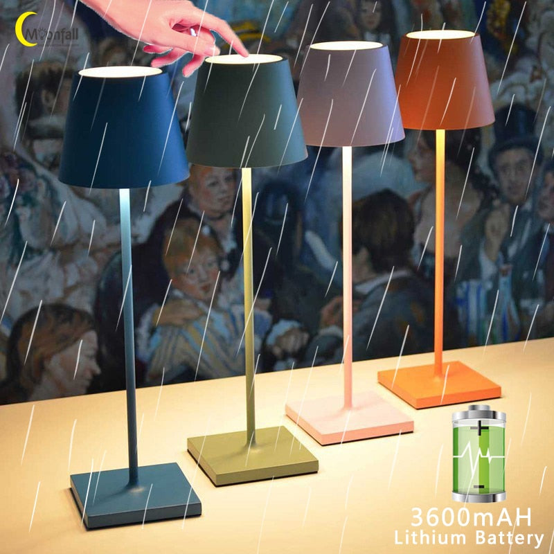 Cmoonfall Led Rechargeable Nordic Table Lamps for Bedroom Desk Decoration Lampe De Chevet Study Night Lights Luminaria Mesa