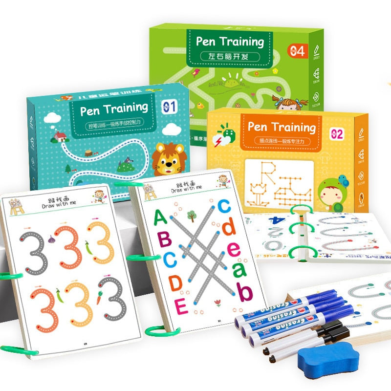 Children Montessori Drawing Toy Math Match Game Set - Toddler Learning Activities Educational Toy