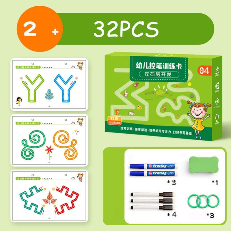 Children Montessori Drawing Toy Math Match Game Set - Toddler Learning Activities Educational Toy