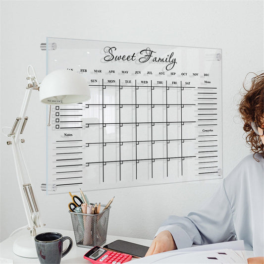 Transform Your Space with the Affordable Acrylic Weekly Planner Board - Clear, Reusable, and Perfect for Organizing Your Daily To-Do List!