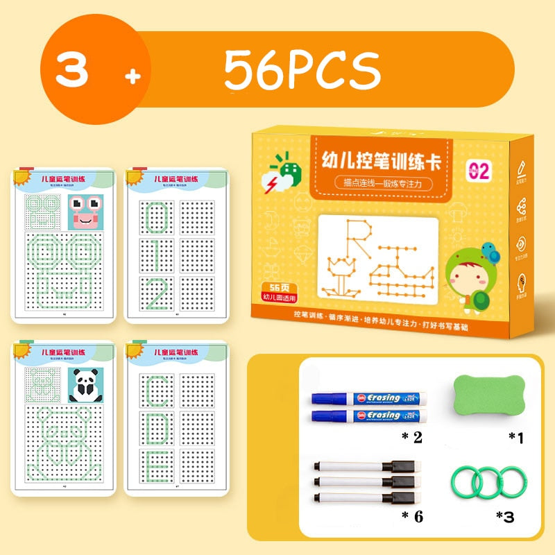 Children Montessori Drawing Toy Math Match Game Set - Toddler Learning Activities Educational Toy