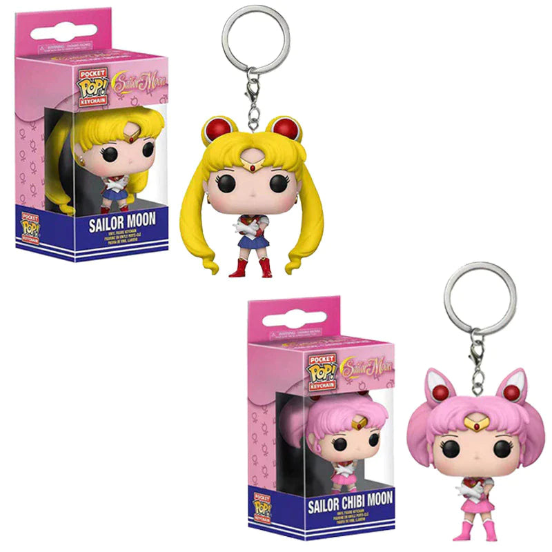 Sailor Moon Chibiusa Cute Cartoon Doll Key Chain Funko Pop Kawaii Toy Backpack Pendant Decoration Adorkable Christmas Presents